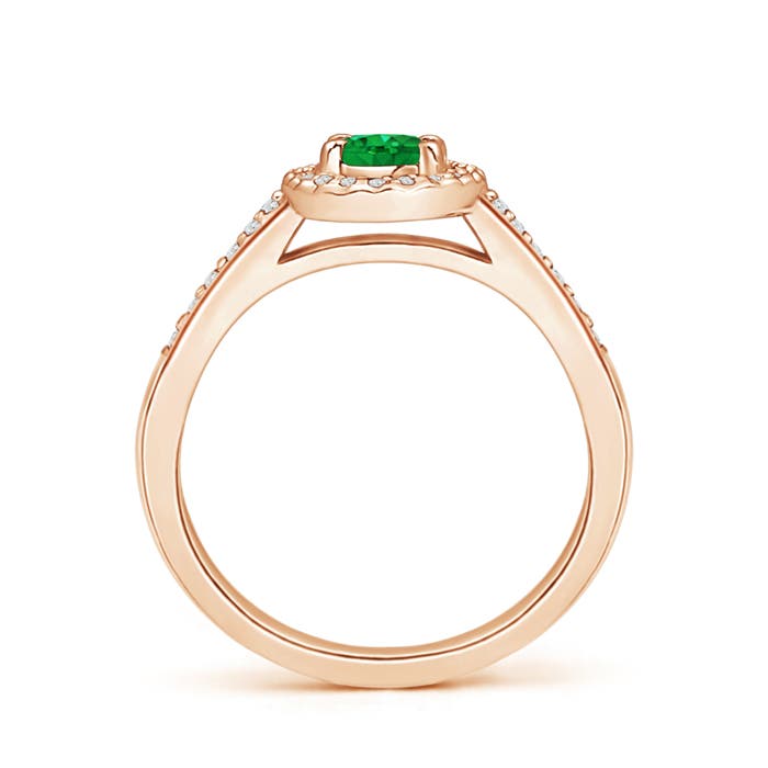 AAA - Emerald / 0.61 CT / 14 KT Rose Gold