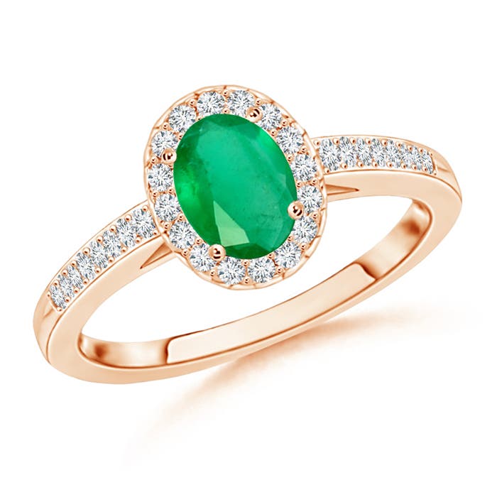 A - Emerald / 0.92 CT / 14 KT Rose Gold