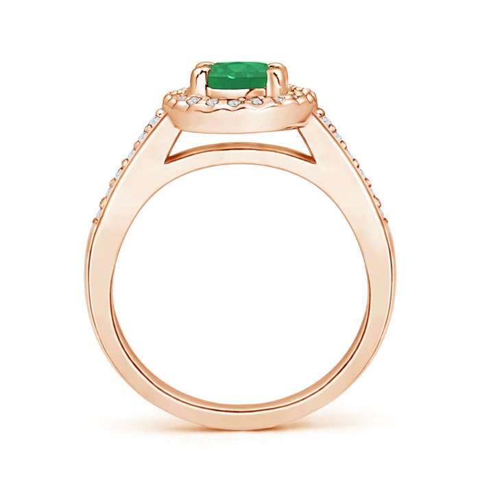 A - Emerald / 0.92 CT / 14 KT Rose Gold