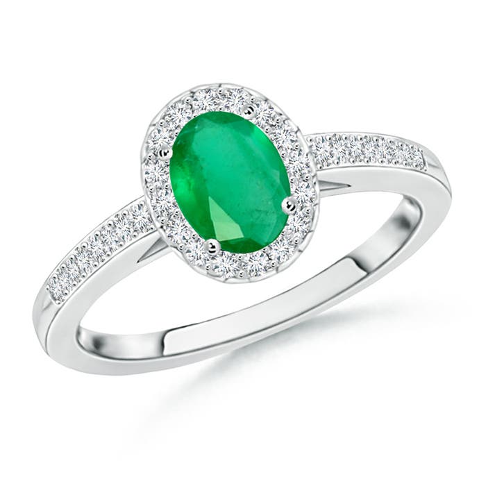 A - Emerald / 0.92 CT / 14 KT White Gold