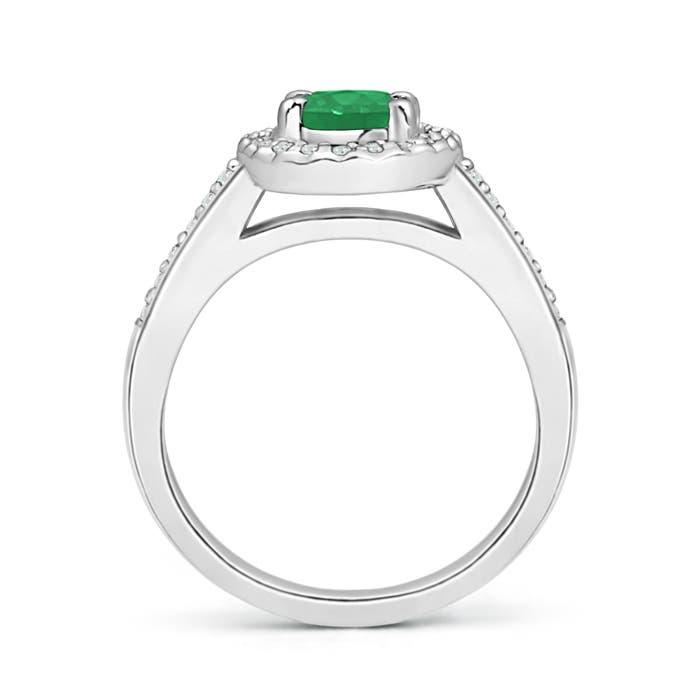 A - Emerald / 0.92 CT / 14 KT White Gold