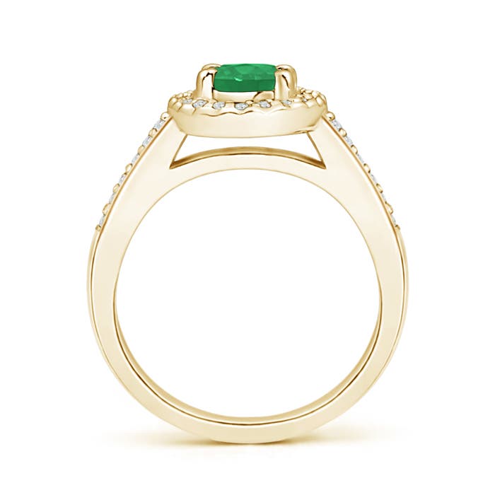 A - Emerald / 0.92 CT / 14 KT Yellow Gold