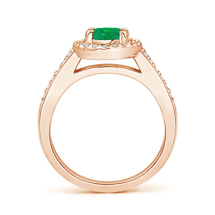 AA - Emerald / 0.92 CT / 14 KT Rose Gold