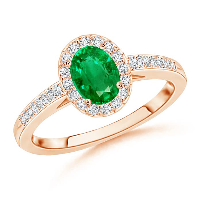 AAA - Emerald / 0.92 CT / 14 KT Rose Gold