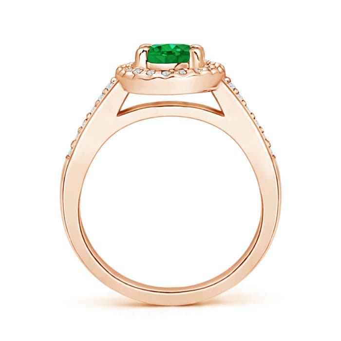 AAA - Emerald / 0.92 CT / 14 KT Rose Gold