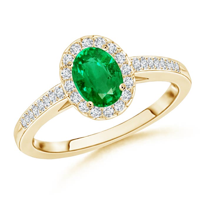 AAA - Emerald / 0.92 CT / 14 KT Yellow Gold