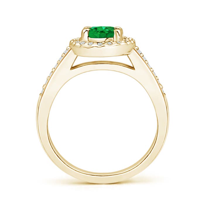 AAA - Emerald / 0.92 CT / 14 KT Yellow Gold