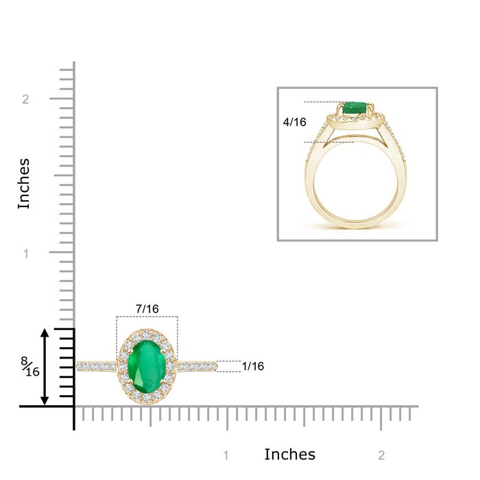 A - Emerald / 1.42 CT / 14 KT Yellow Gold