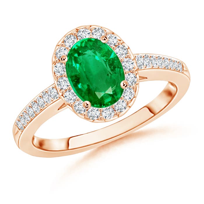 AAA - Emerald / 1.42 CT / 14 KT Rose Gold