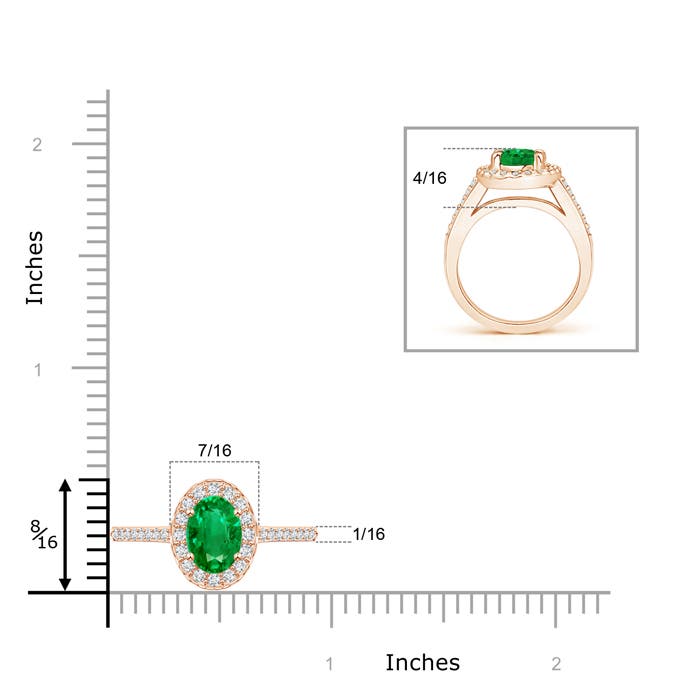 AAA - Emerald / 1.42 CT / 14 KT Rose Gold