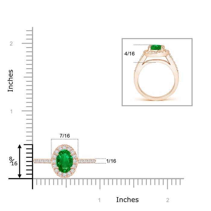 AAAA - Emerald / 1.42 CT / 14 KT Rose Gold