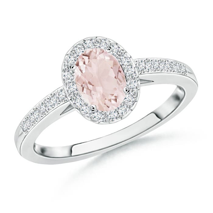 A - Morganite / 0.96 CT / 14 KT White Gold