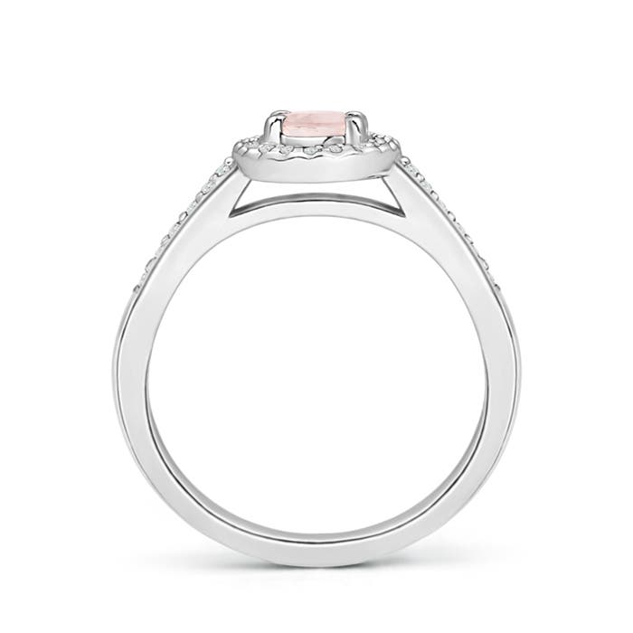 A - Morganite / 0.96 CT / 14 KT White Gold