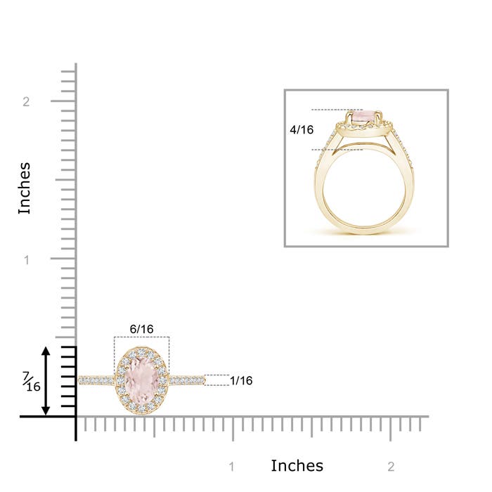 A - Morganite / 0.96 CT / 14 KT Yellow Gold