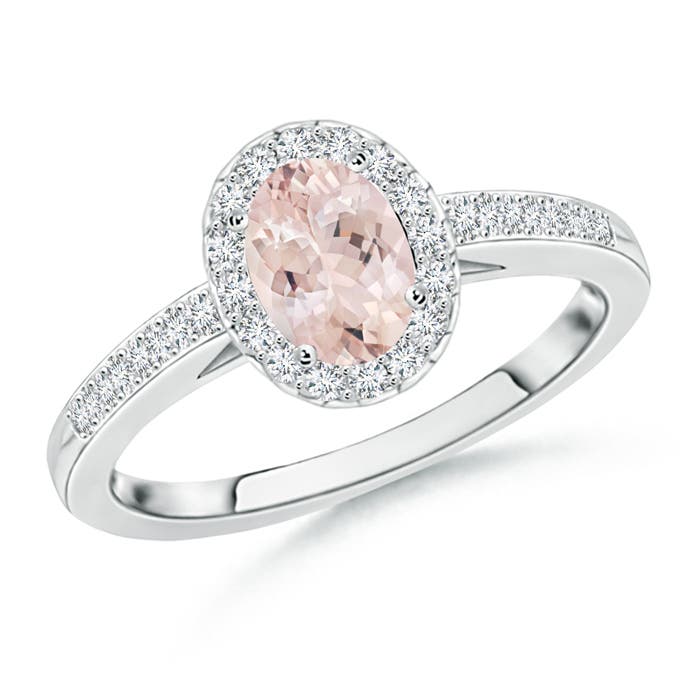 AA - Morganite / 0.96 CT / 14 KT White Gold