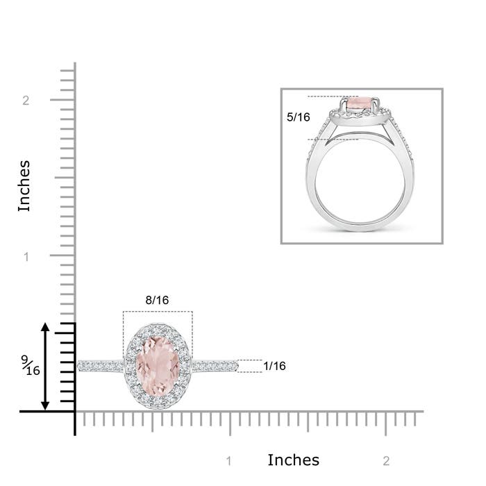 A - Morganite / 2.19 CT / 14 KT White Gold