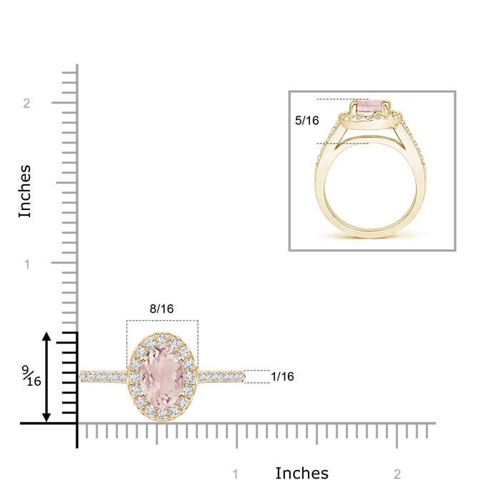 A - Morganite / 2.19 CT / 14 KT Yellow Gold