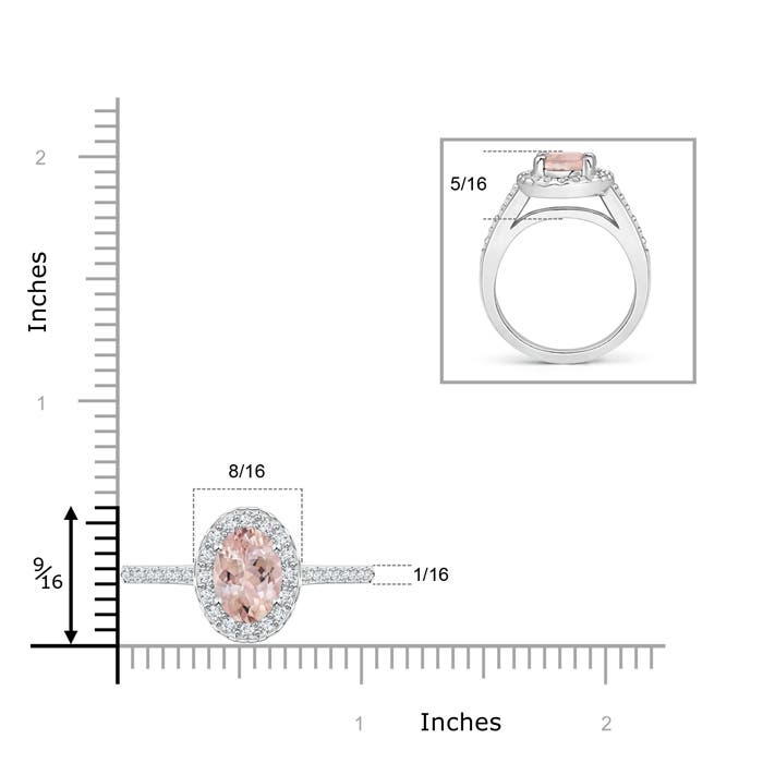 AA - Morganite / 2.19 CT / 14 KT White Gold