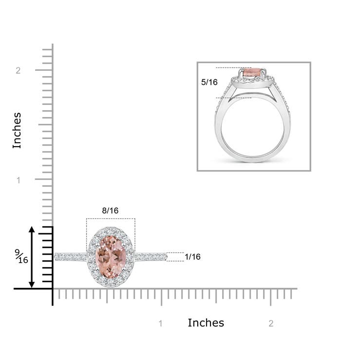 AAAA - Morganite / 2.19 CT / 14 KT White Gold