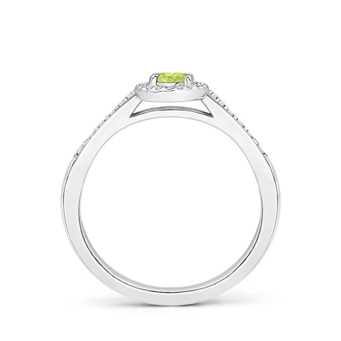 A - Peridot / 0.36 CT / 14 KT White Gold