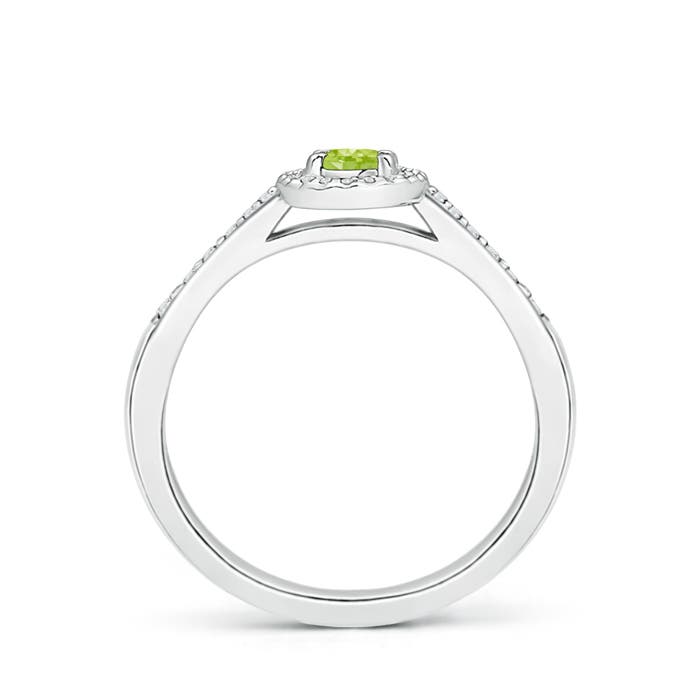 AA - Peridot / 0.36 CT / 14 KT White Gold