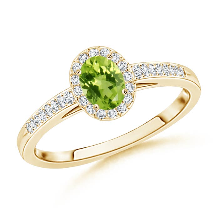 AAA - Peridot / 0.36 CT / 14 KT Yellow Gold