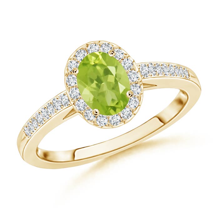 AA - Peridot / 0.69 CT / 14 KT Yellow Gold