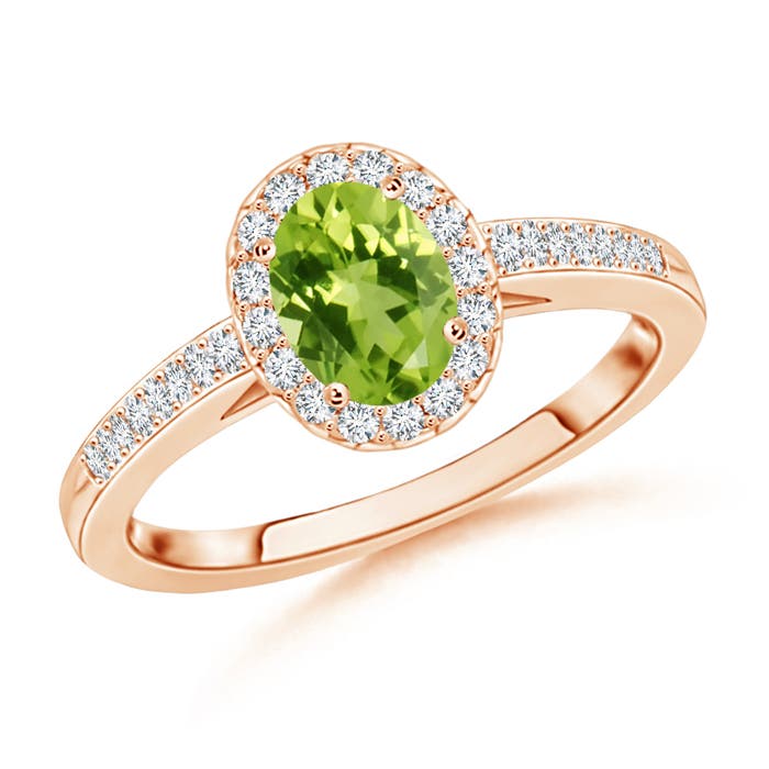 AAA - Peridot / 0.69 CT / 14 KT Rose Gold