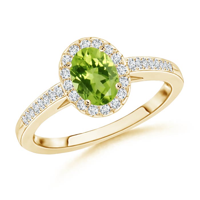 AAA - Peridot / 0.69 CT / 14 KT Yellow Gold