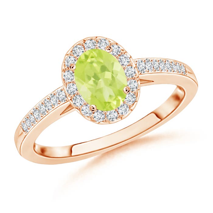 A - Peridot / 1.11 CT / 14 KT Rose Gold