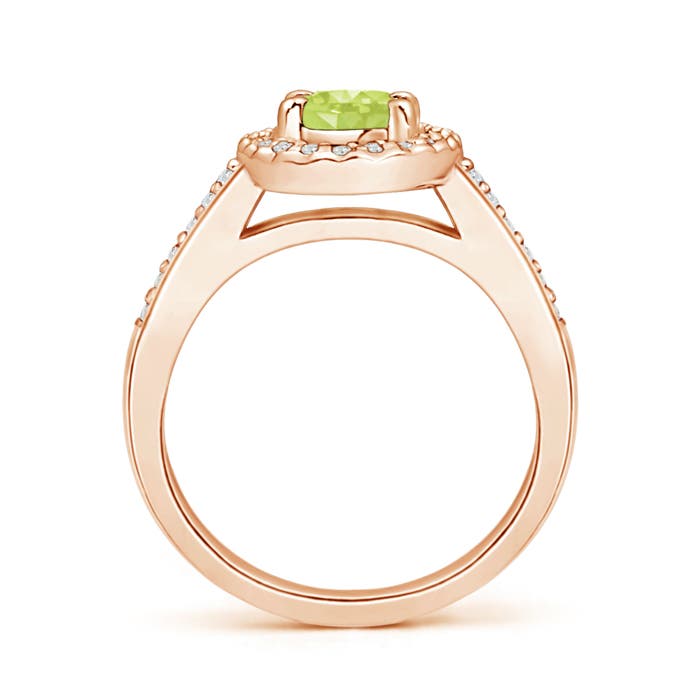 A - Peridot / 1.11 CT / 14 KT Rose Gold