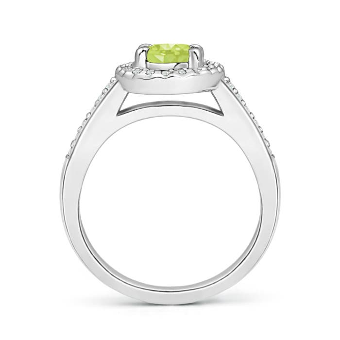 A - Peridot / 1.11 CT / 14 KT White Gold