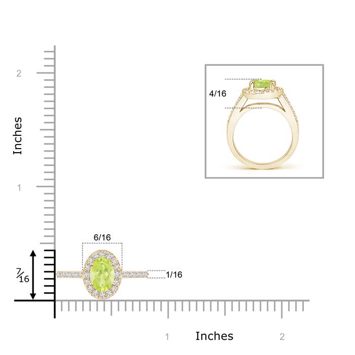 A - Peridot / 1.11 CT / 14 KT Yellow Gold