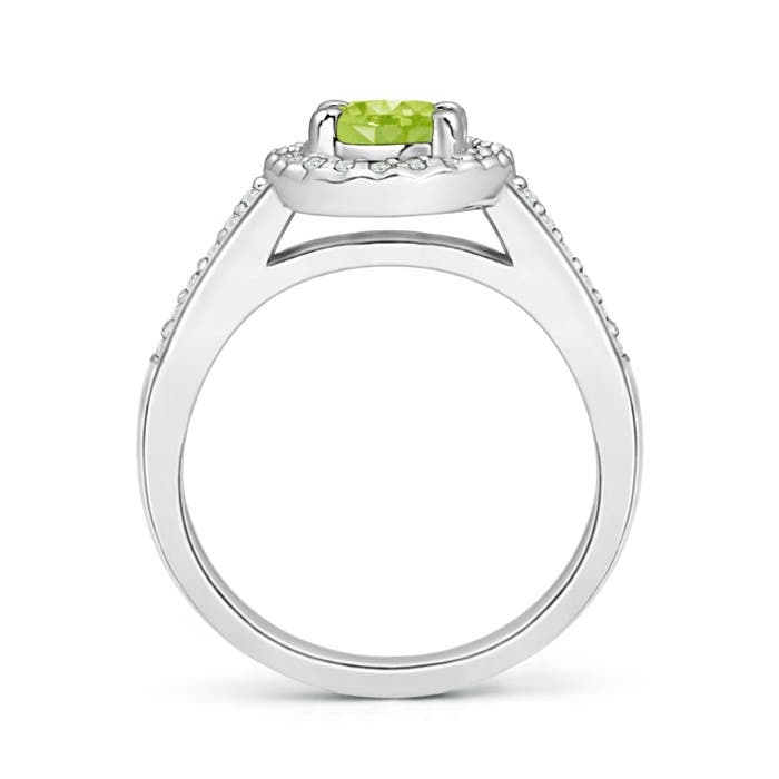 AA - Peridot / 1.11 CT / 14 KT White Gold