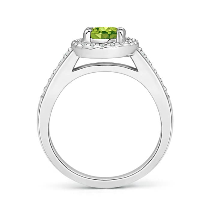 AAA - Peridot / 1.11 CT / 14 KT White Gold