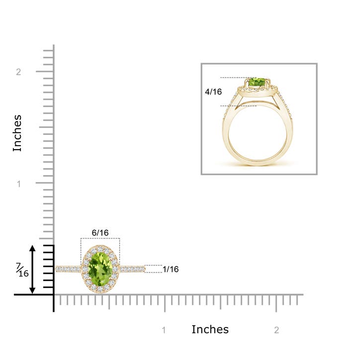 AAA - Peridot / 1.11 CT / 14 KT Yellow Gold