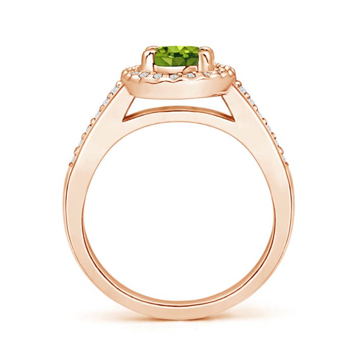 AAAA - Peridot / 1.11 CT / 14 KT Rose Gold