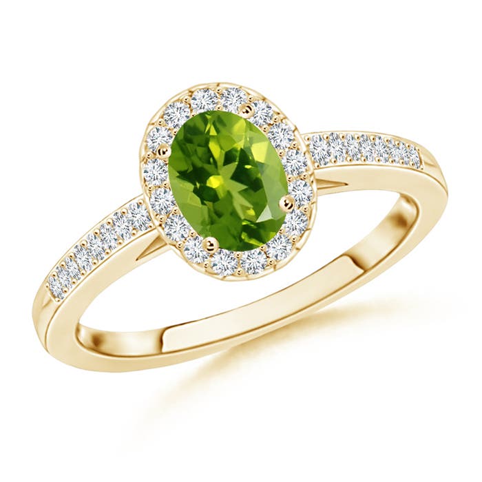 AAAA - Peridot / 1.11 CT / 14 KT Yellow Gold