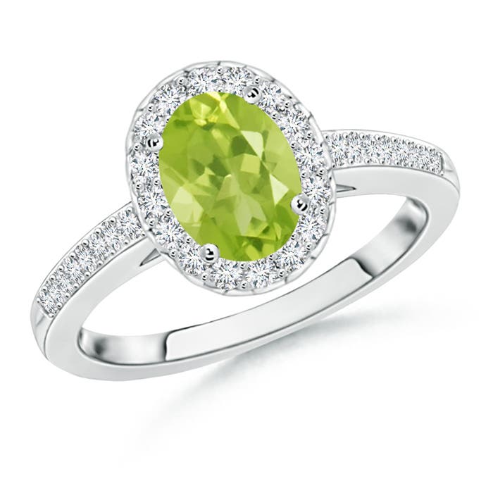 AA - Peridot / 1.67 CT / 14 KT White Gold