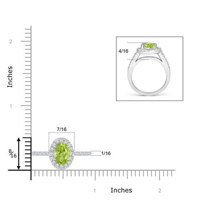 AA - Peridot / 1.67 CT / 14 KT White Gold