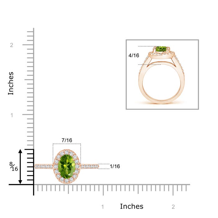 AAAA - Peridot / 1.67 CT / 14 KT Rose Gold