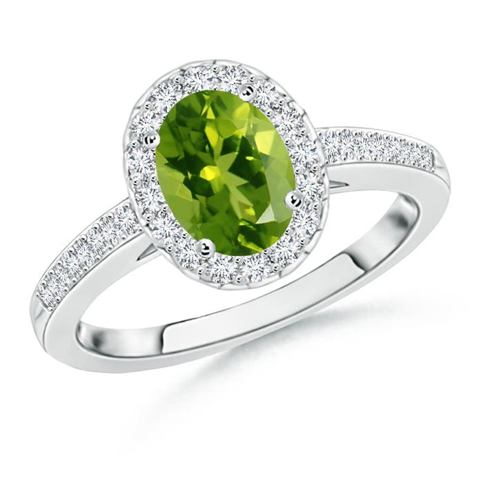 AAAA - Peridot / 1.67 CT / 14 KT White Gold