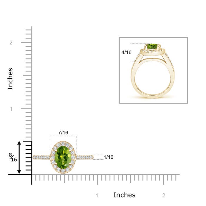 AAAA - Peridot / 1.67 CT / 14 KT Yellow Gold