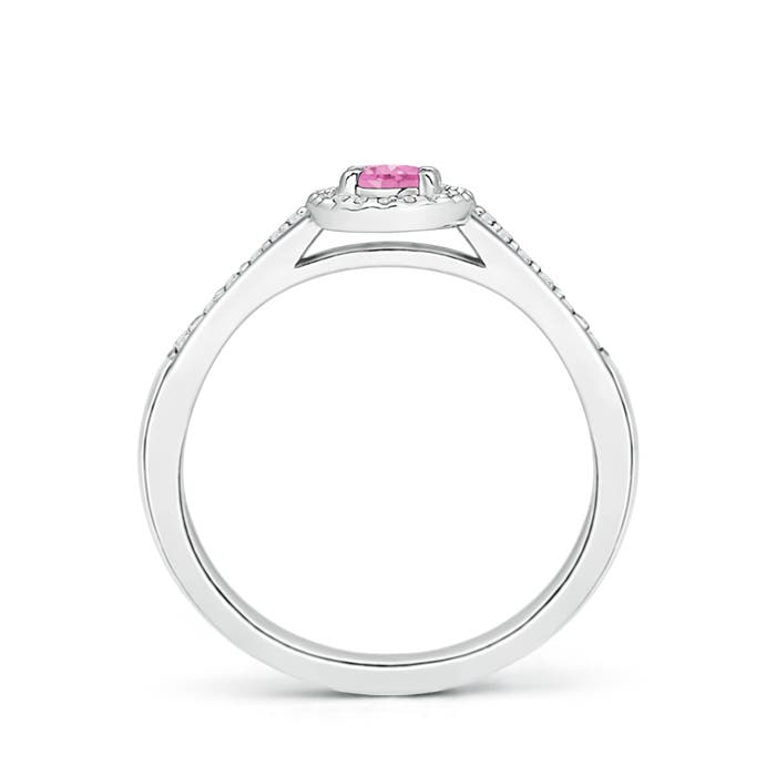 A - Pink Sapphire / 0.46 CT / 14 KT White Gold