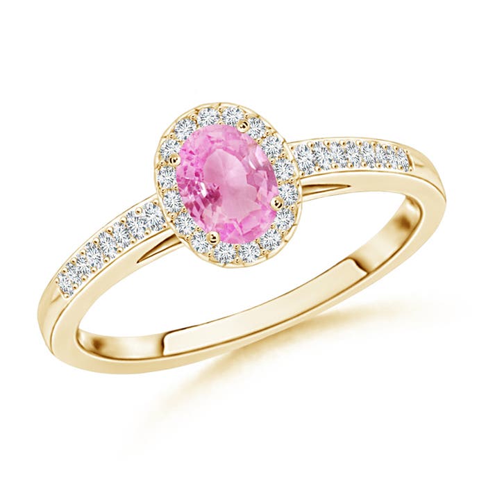 A - Pink Sapphire / 0.46 CT / 14 KT Yellow Gold