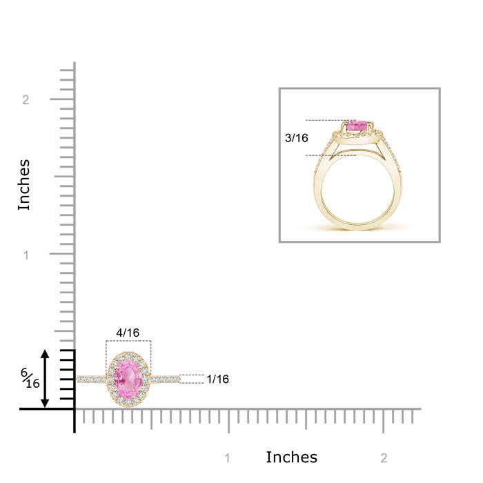 A - Pink Sapphire / 0.46 CT / 14 KT Yellow Gold