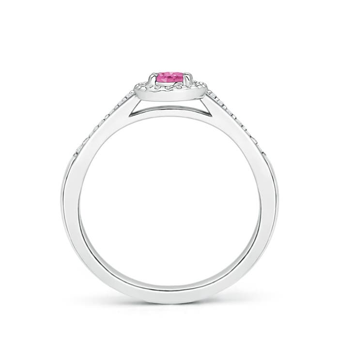 AA - Pink Sapphire / 0.46 CT / 14 KT White Gold