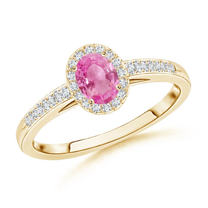 AA - Pink Sapphire / 0.46 CT / 14 KT Yellow Gold