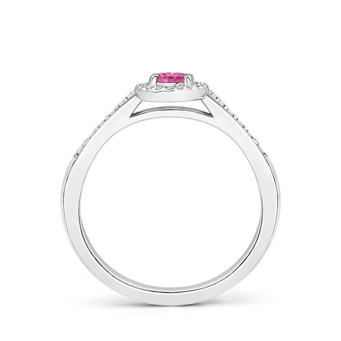 AAA - Pink Sapphire / 0.46 CT / 14 KT White Gold