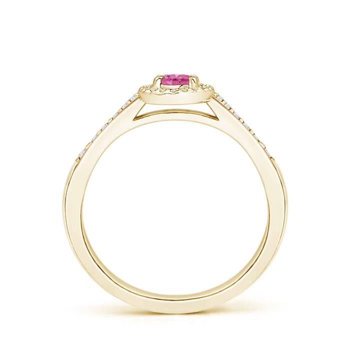 AAA - Pink Sapphire / 0.46 CT / 14 KT Yellow Gold